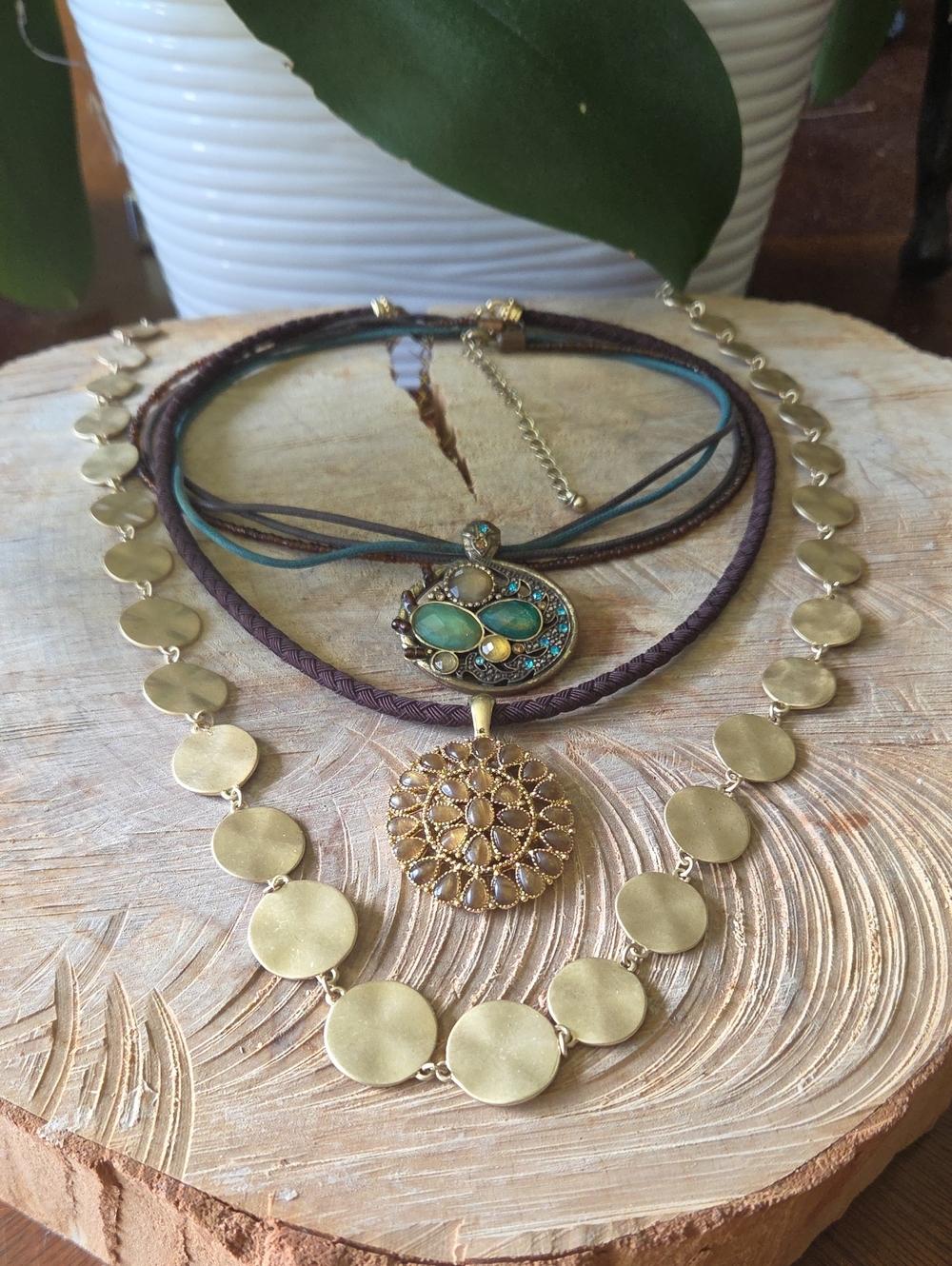 Gold Tone Set Of 3 Necklaces